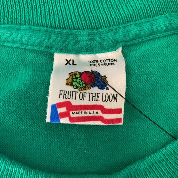 Vintage 90s St Paddys Day Drinking Team T Shirt L Green Single Stitch Crewneck - Picture 7 of 7